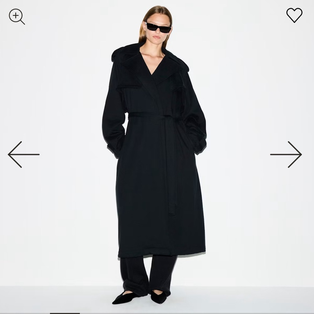 SKIMS BOYFRIEND FLEECE  OVERSIZED TRENCH COAT -NWT